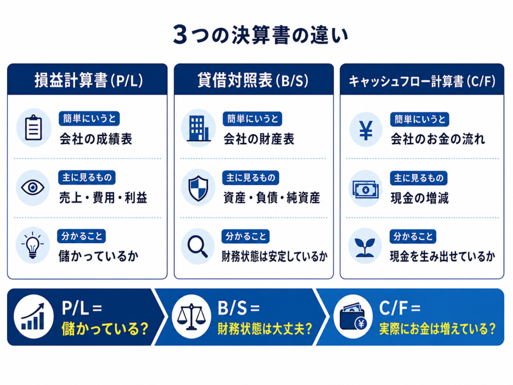 初心者でも分かる決算書の見方 ―会社の数字を読み解く基本― 3 補助金申請プロサポート|中小企業の成長を支援 初心者でも分かる決算書の見方 ―会社の数字を読み解く基本―